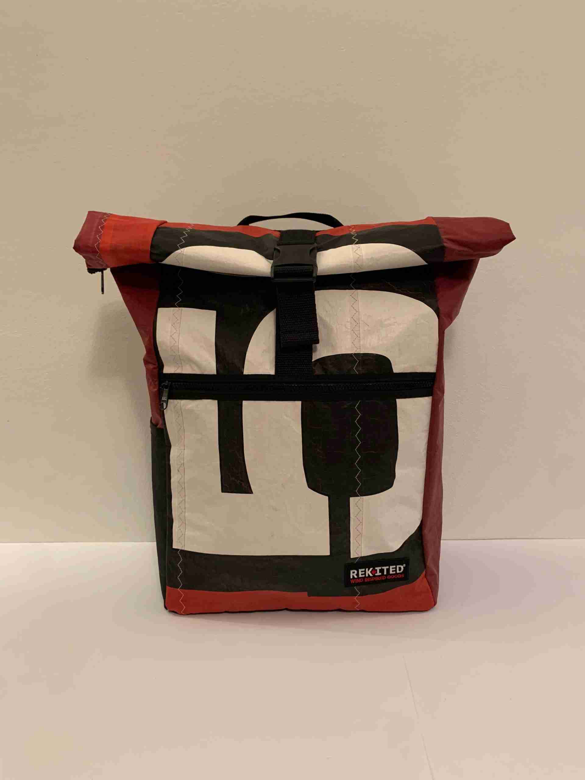 Zaino Roll Top In Vera Pelle Marrone – Stile Biker, Vintage, Borsa Da Viaggio A Tracolla